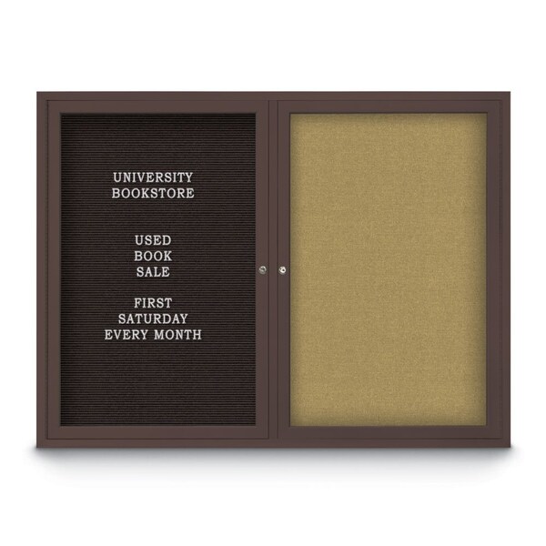 Corkboard, 72"x36", Black/Satin